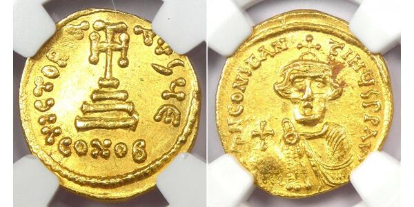 1 Solidus Empire byzantin (330-1453) Or Constans II (630-668)