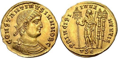 1 Solidus Empire romain (27BC-395) Or Constance II (317 - 361)