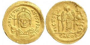 1 Solidus Imperio bizantino (330-1453) Oro Justiniano I (482-565)