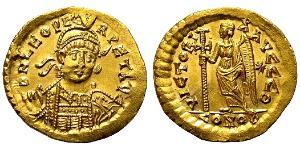 1 Solidus Imperio bizantino (330-1453) Oro León I el Tracio (401-474)