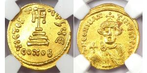 1 Solidus Imperio bizantino (330-1453) Oro Constans II (630-668)