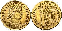1 Solidus Imperio romano (27BC-395) Oro Constancio II (317 - 361)