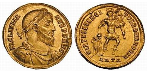 1 Solidus Imperio romano (27BC-395) Oro Juliano II  (331-363)