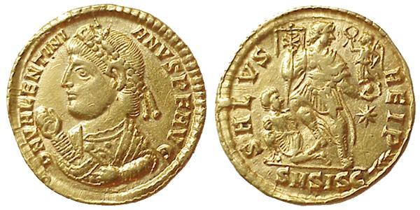 1 Solidus Imperio romano (27BC-395) Oro Valentiniano I (321-375)