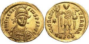 1 Solidus Impero bizantino (330-1453) Oro Teodosio II (401-450)