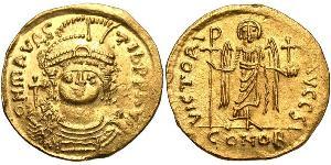 1 Solidus Impero bizantino (330-1453) Oro Maurizio Tiberio (539-602)
