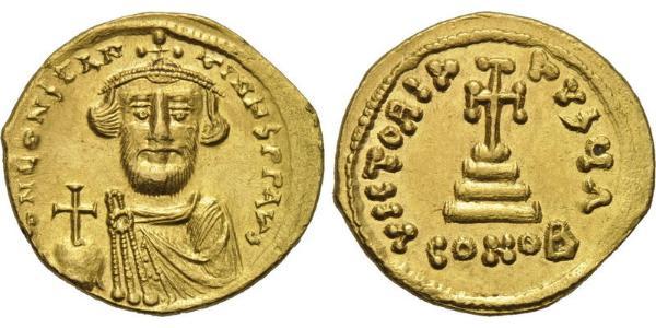 1 Solidus Impero bizantino (330-1453) Oro Constans II (630-668)