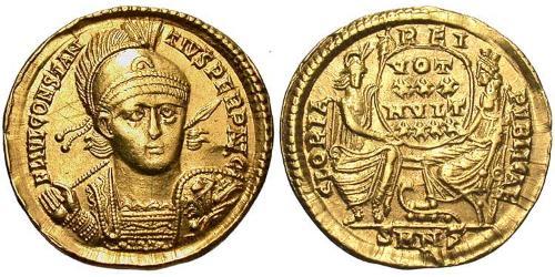 1 Solidus Impero romano (27BC-395) Oro Costanzo II (317 - 361)