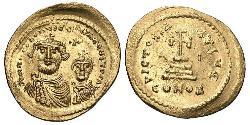 1 Solidus Византийская империя (330-1453) Золото Ираклий I (575-641)