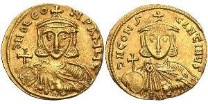 1 Solidus Византийская империя (330-1453) Золото Лев III Исавр (685-741)