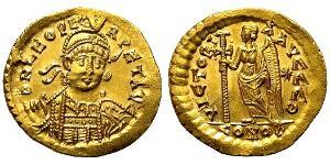 1 Solidus Византийская империя (330-1453) Золото Лев I Макелла (401-474)