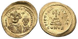 1 Solidus Византийская империя (330-1453) Золото Ираклий I (575-641)