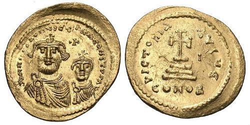 1 Solidus Византийская империя (330-1453) Золото Ираклий I (575-641)