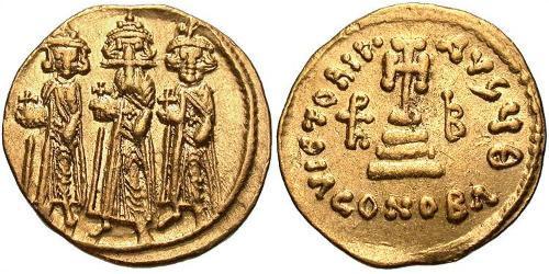 1 Solidus Византийская империя (330-1453) Золото Ираклий I (575-641)