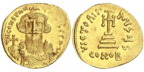 1 Solidus Византийская империя (330-1453) Золото Констант II  (630-668)