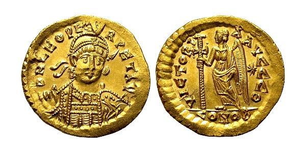 1 Solidus Византийская империя (330-1453) Золото Лев I Макелла (401-474)