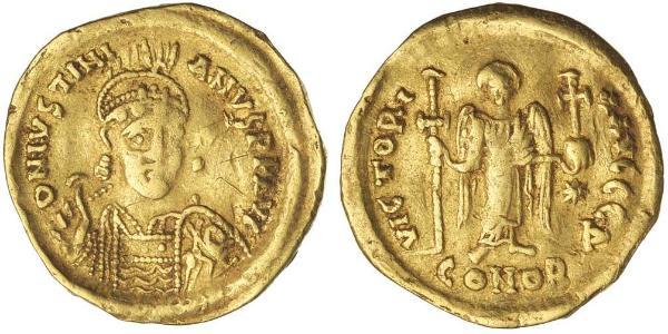 1 Solidus Византийская империя (330-1453) Золото Юстиниан I (482-565)