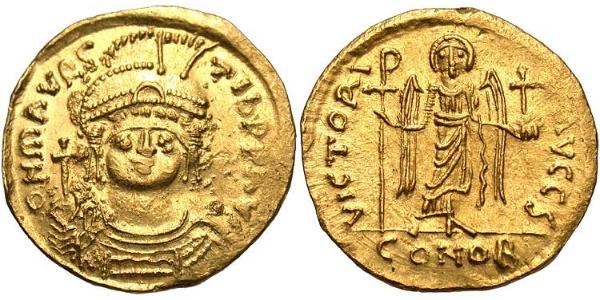 1 Solidus Византийская империя (330-1453) Золото Маврикий (539-602)