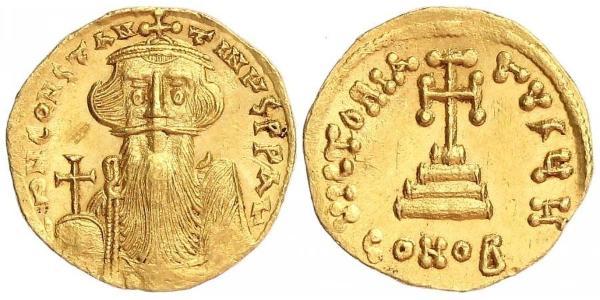 1 Solidus Візантійська імперія (330-1453) Золото Констант II (630-668)
