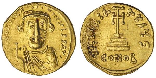 1 Solidus Візантійська імперія (330-1453) Золото Констант II (630-668)