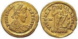 1 Solidus Западная Римская империя (285-476) Золото Гонорий (384-423)