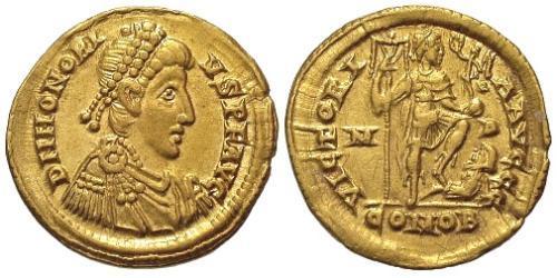 1 Solidus Западная Римская империя (285-476) Золото Гонорий (384-423)