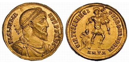 1 Solidus Римская империя (27BC-395) Золото Юлиан II Отступник  (331-363)