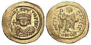 1 Solidus 拜占庭帝国 金 Maurice Tiberius (539-602)