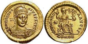 1 Solidus 拜占庭帝国 金 Theodosius II (401-450)