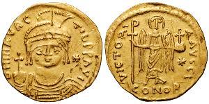 1 Solidus 拜占庭帝国 金 Maurice Tiberius (539-602)