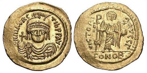 1 Solidus 拜占庭帝国 金 Maurice Tiberius (539-602)