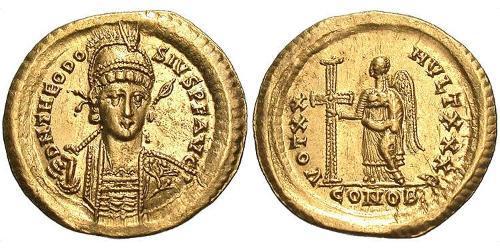 1 Solidus 拜占庭帝国 金 Theodosius II (401-450)