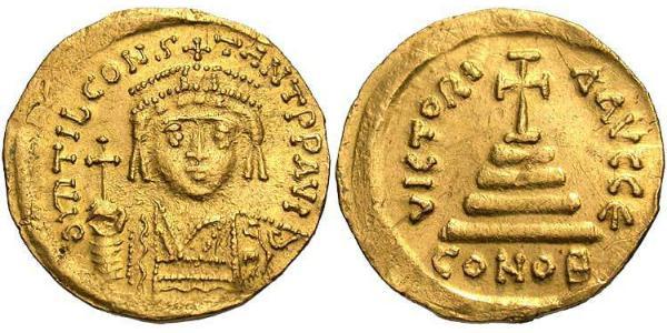 1 Solidus 拜占庭帝国 金 Tiberius II (535-582)