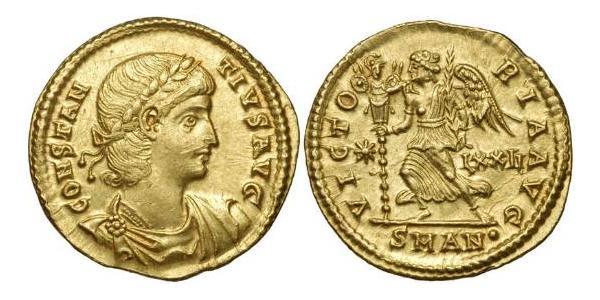 1 Solidus 羅馬帝國 金 君士坦提烏斯二世