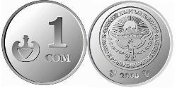 1 Som Kirghizistan (1991 - ) Acier/Nickel 