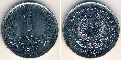 1 Som Ouzbékistan (1991 - ) Acier/Nickel 