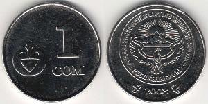 1 Som Kirghizistan (1991 - ) Acier/Nickel 