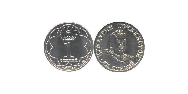 1 Somoni Tayikistán (1991 - ) Níquel/Cobre 