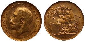 1 Sovereign Australia (1788 - 1939) Gold George V of the United Kingdom (1865-1936)