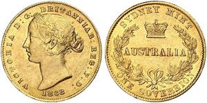 1 Sovereign Australia (1788 - 1939) Gold Victoria (1819 - 1901)