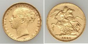 1 Sovereign Australia (1788 - 1939) Gold Victoria (1819 - 1901)