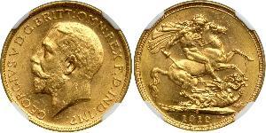 1 Sovereign Australia (1788 - 1939) Gold George V of the United Kingdom (1865-1936)