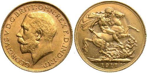 1 Sovereign Australia (1788 - 1939) Gold George V of the United Kingdom (1865-1936)