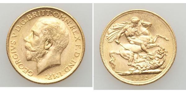 1 Sovereign Australia (1788 - 1939) Gold George V of the United Kingdom (1865-1936)