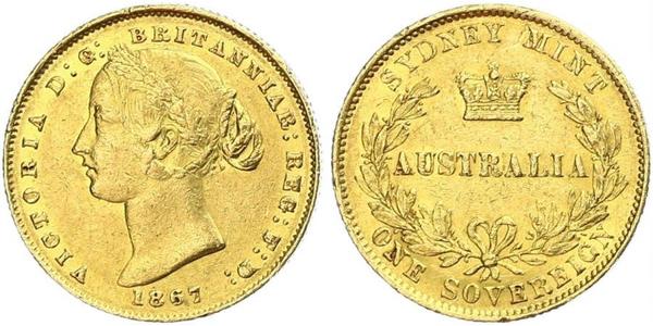 1 Sovereign Australia (1788 - 1939) Gold Victoria (1819 - 1901)