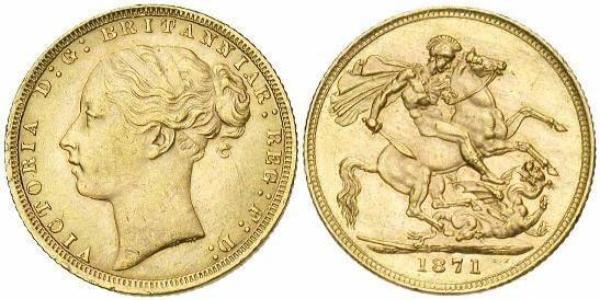 1 Sovereign Australia (1788 - 1939) Gold Victoria (1819 - 1901)