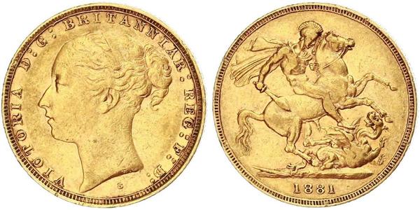 1 Sovereign Australia (1788 - 1939) Gold Victoria (1819 - 1901)