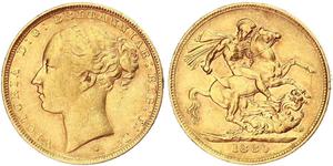 1 Sovereign Australien (1788 - 1939) Gold Victoria (1819 - 1901)