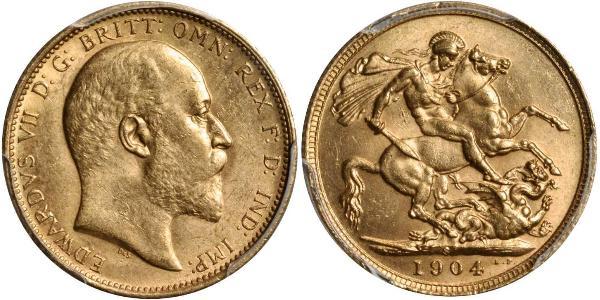 1 Sovereign Australien (1788 - 1939) Gold Eduard VII (1841-1910)