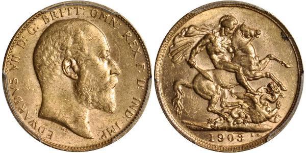 1 Sovereign Australien (1788 - 1939) Gold Eduard VII (1841-1910)